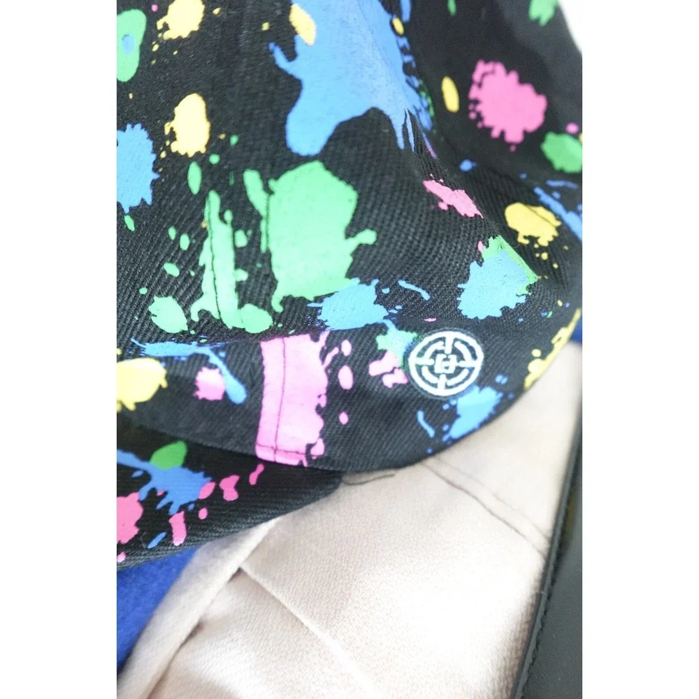 City Gang NY New York Splash Paint Graffiti Black Multi‎ Baseball Cap Hat Retro